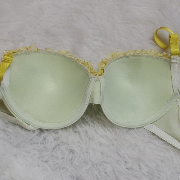 NWT yellow & green lace bra size 34B - Picture 7 of 8